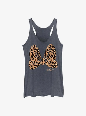 Disney Minnie Mouse Animal Print Bow Womens Tank Top