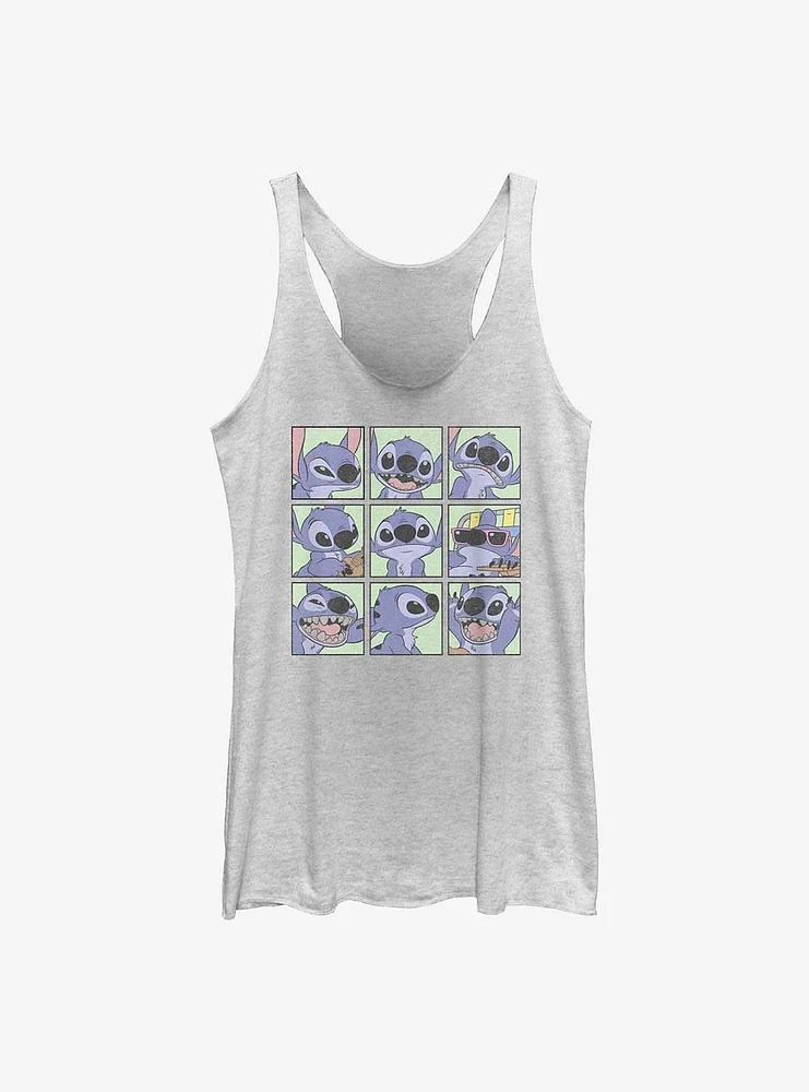 Disney Lilo & Stitch Expression Grid Womens Tank Top