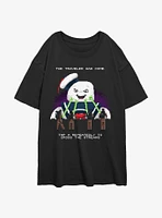 Ghostbusters 8 Bit Puft Cross The Streams Womens Oversized T-Shirt