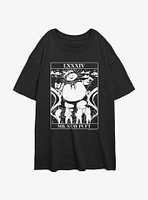 Ghostbusters Puft Tarot Womens Oversized T-Shirt