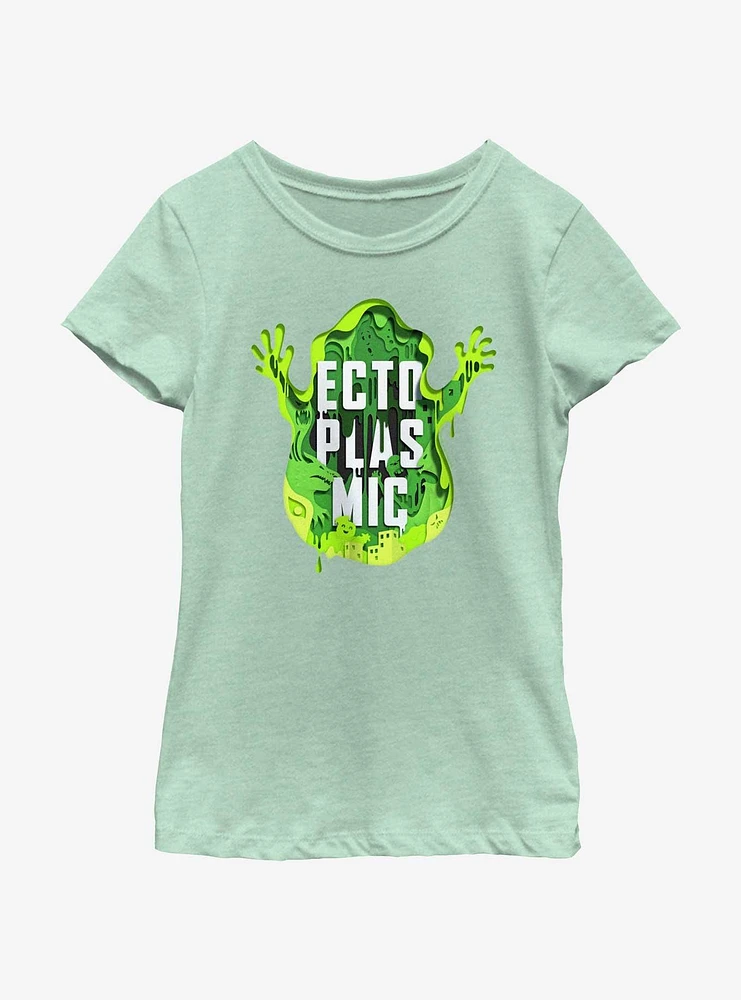 Ghostbusters: Frozen Empire Ectoplasmic Slimer Girls Youth T-Shirt