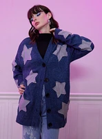 Coraline Star Patchwork Girls Oversized Cardigan