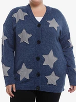 Coraline Star Patchwork Girls Oversized Cardigan Plus