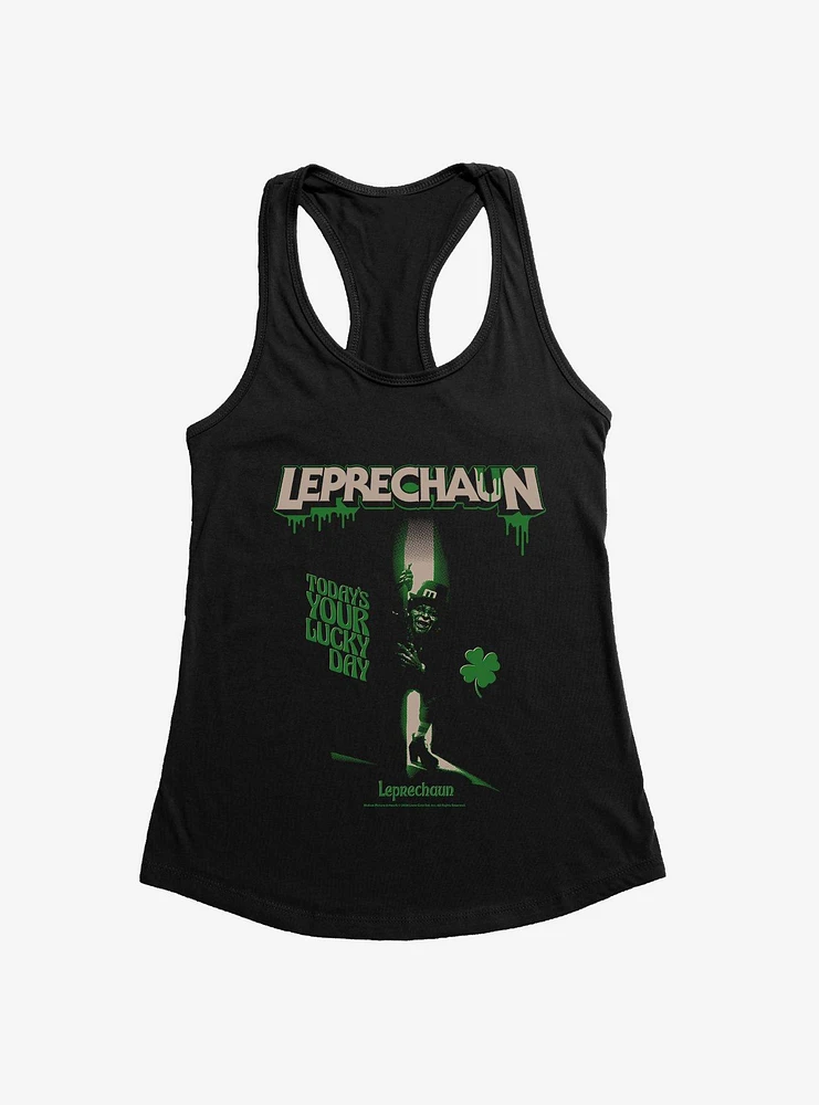 Leprechaun Lucky Day Clover Womens Tank Top