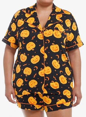 Sweet Society Pumpkin Bats Girls Lounge Set Plus