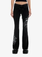 Social Collision Cross & Dagger Wash Flared Girls Lounge Pants