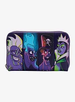 Disney Villains in the Dark Zip Around Wallet