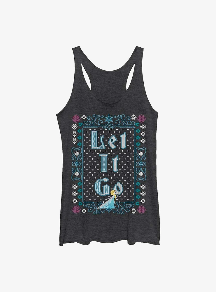 Disney Frozen Let It Go Ugly Sweater Girls Tank