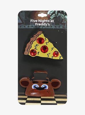 Five Nights At Freddy's Pizza & Freddy Claw Hair Clip Set