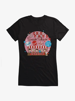 Peanuts Circus Snack Shack Girls T-Shirt