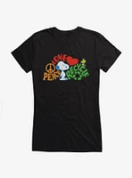 Peanuts Peace Love Recycle Girls T-Shirt