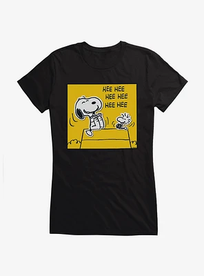 Peanuts Snoopy & Woodstock Laugh Girls T-Shirt