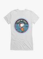Peanuts I Need My Space Snoopy Girls T-Shirt