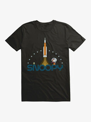 Peanuts Snoopy Space Rocket T-Shirt