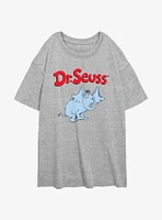 Dr. Seuss Horton Girls Oversized T-Shirt