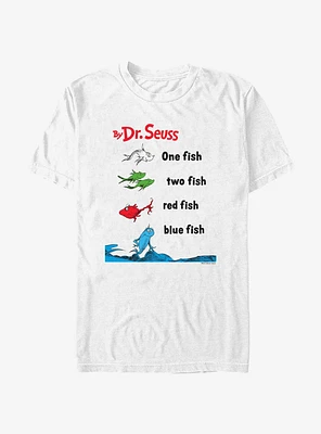 Dr. Seuss One Fish Two Red Blue T-Shirt