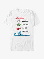 Dr. Seuss One Fish Two Red Blue T-Shirt