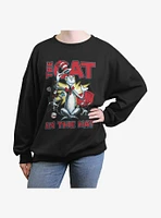 Dr. Seuss The Cat Hat Cattitude Womens Oversized Sweatshirt