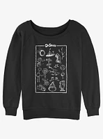 Dr. Seuss Collection Poster Girls Slouchy Sweatshirt