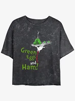 Dr. Seuss Green Eggs & Ham Mineral Wash Girls Crop T-Shirt