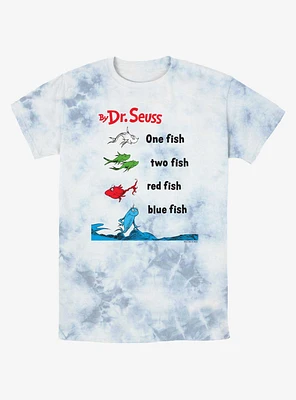 Dr. Seuss One Fish Two Red Blue Tie-Dye T-Shirt