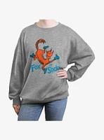 Dr. Seuss Fox Socks Girls Oversized Sweatshirt
