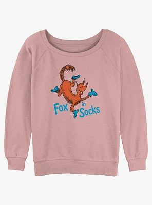 Dr. Seuss Fox Socks Girls Slouchy Sweatshirt