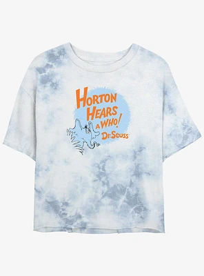 Dr. Seuss Horton Hears A Who Tie Dye Crop Girls T-Shirt