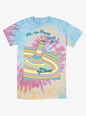 Dr. Seuss Oh The Places You'Ll Go Tie-Dye T-Shirt