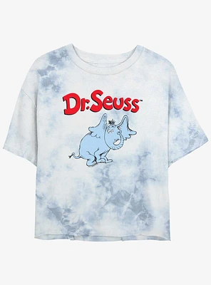 Dr. Seuss Horton Tie Dye Crop Girls T-Shirt