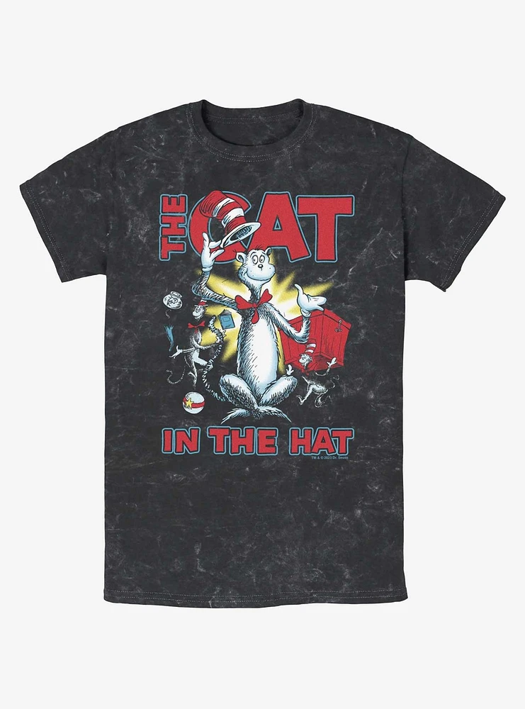 Dr. Seuss The Cat Hat Cattitude Mineral Wash T-Shirt