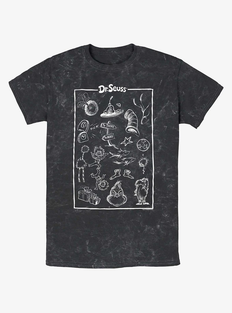 Dr. Seuss Collection Poster Mineral Wash T-Shirt