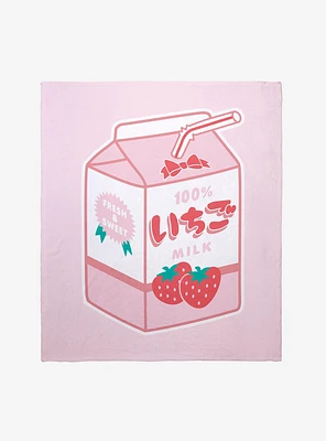 Strawberry Milk Throw Blanket