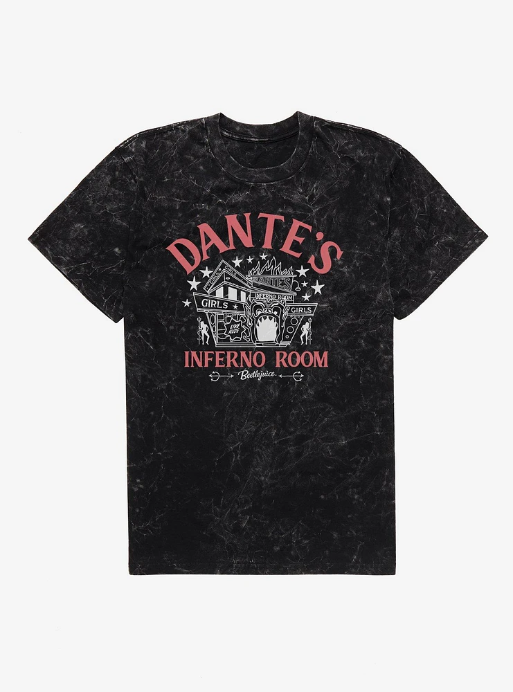 Beetlejuice Dante's Inferno Room Mineral Wash T-Shirt