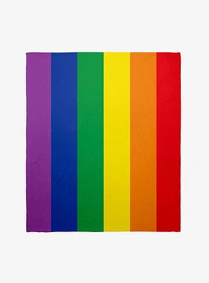 Rainbow Pride Flag Throw Blanket