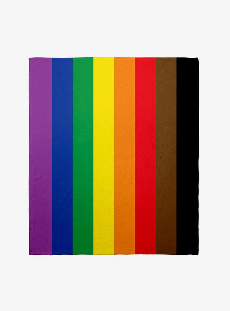 LGBTQ+ Pride Flag Throw Blanket