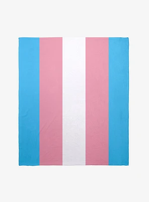Transgender Pride Flag Throw Blanket