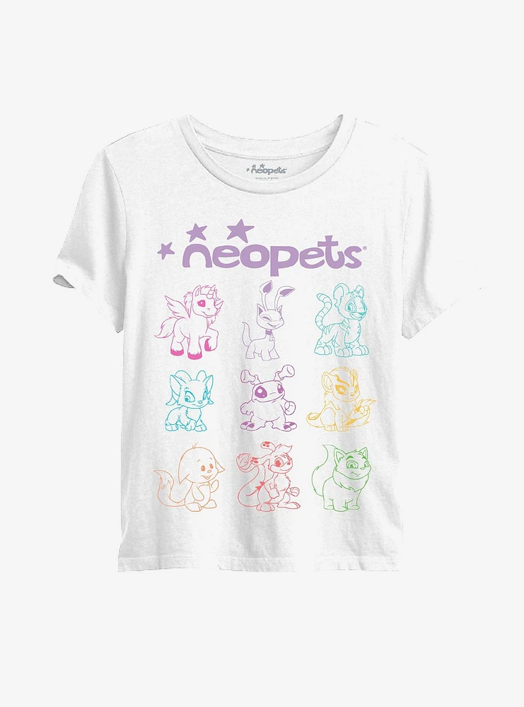 Neopets Outline Girls Baby T-Shirt