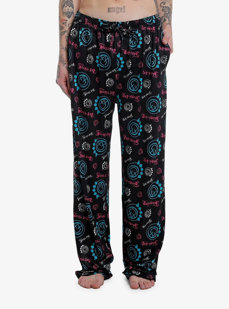 Blink-182 Logo Allover Print Pajama Pants