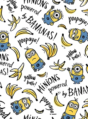 Minions Powered By Bananas Peel & Stick Wallpaper