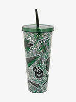 Harry Potter Slytherin School Stickers Glitter Acrylic Travel Cup