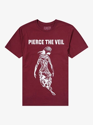 Pierce The Veil Skeletons Collide Girl Boyfriend Fit Girls T-Shirt