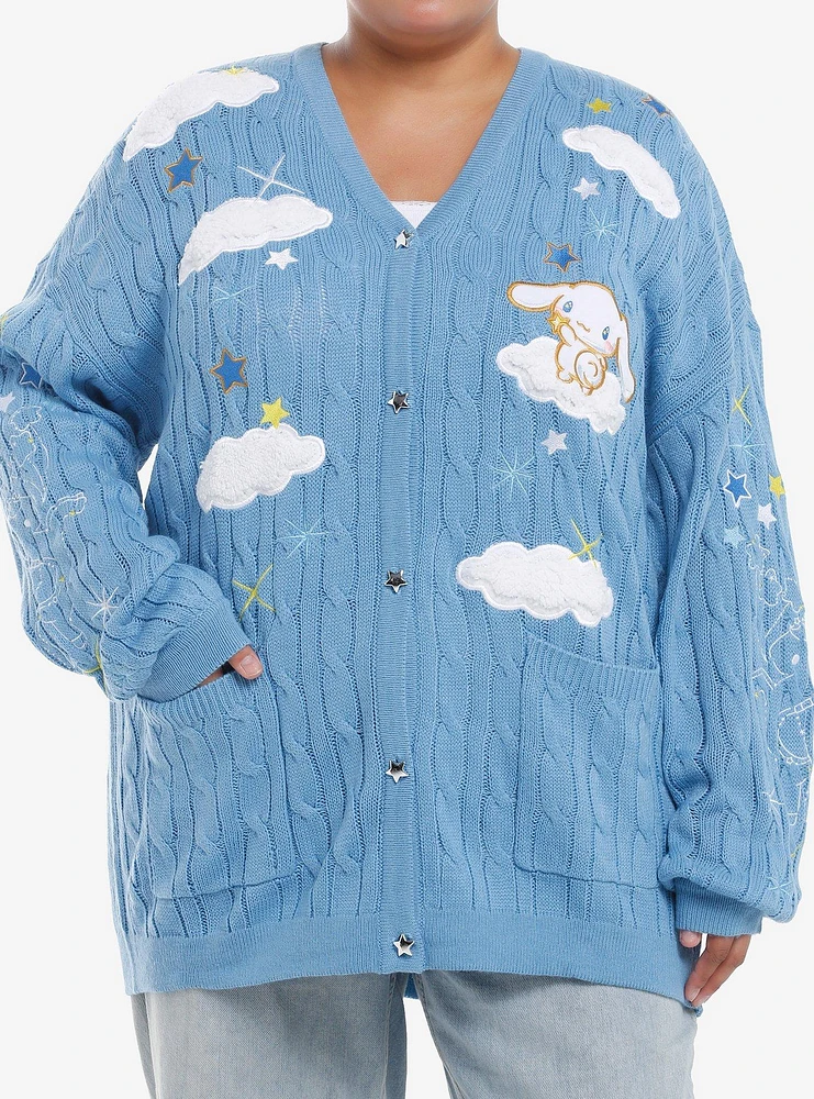 Cinnamoroll Cloud Cable Knit Girls Cardigan Plus