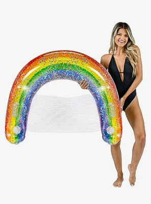 Rainbow Collection Glitter Classic Rainbow Large Sun Pool Chair