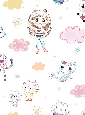 Gabby's Dollhouse Sketch Characters Peel & Stick Wallpaper