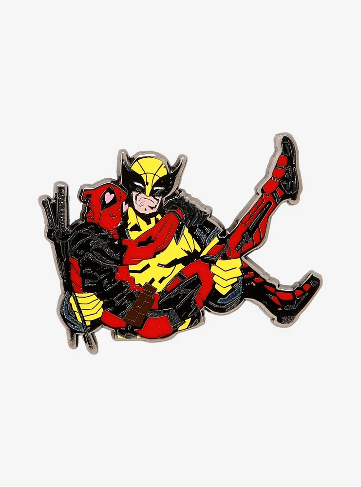 Marvel Deadpool & Wolverine Heart Eyes Deadpool & Wolverine Enamel Pin - BoxLunch Exclusive