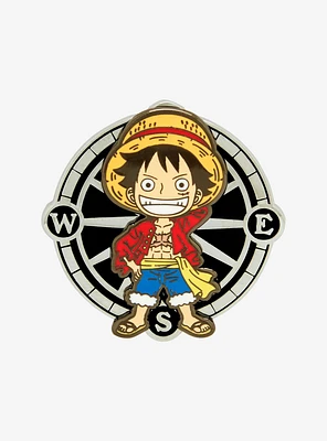 One Piece Monkey D. Luffy Compass Spinning Enamel Pin - BoxLunch Exclusive