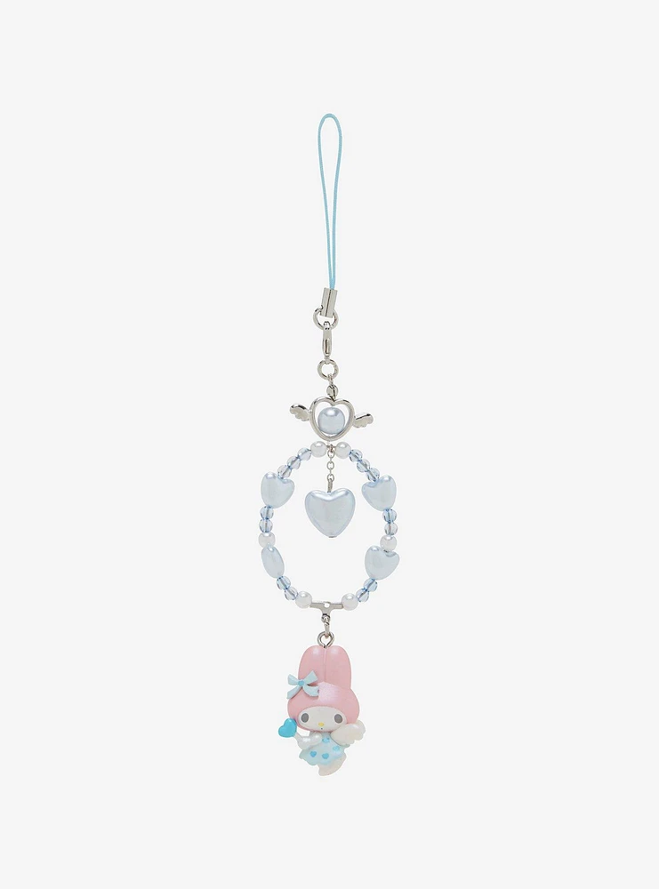 My Melody Dreaming Angel Beaded Phone Charm