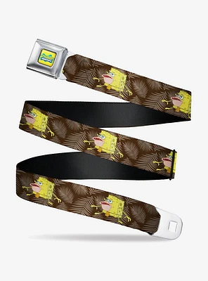 SpongeBob SquarePants Primitive Pose And Leaves Youth Seatbelt Belt