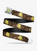 SpongeBob SquarePants Primitive Pose And Leaves Youth Seatbelt Belt